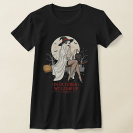 Ghost Witch Broom Ride – Halloween T Shirt