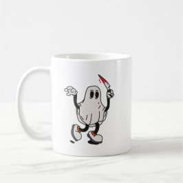 Ghost with blood knife kaffemugg