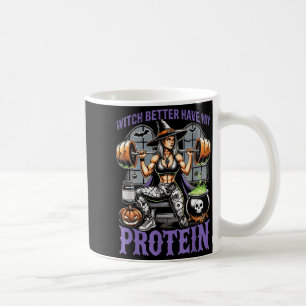 Ghost Workout Häxa Måste Ha Protein Halloween Kaffemugg