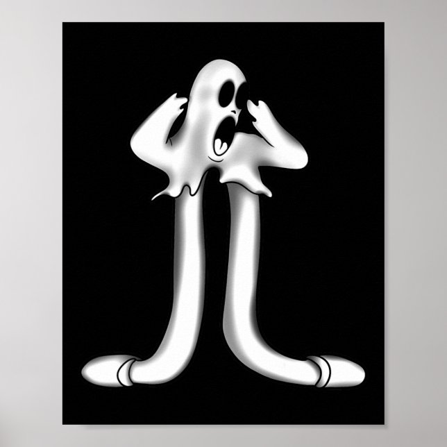 Ghost X Koko the Clown Scary Goth Poster (Framsidan)