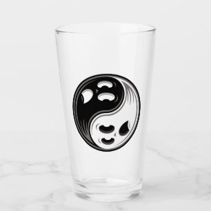 Ghost Yin Yang Black and White Glaskopp
