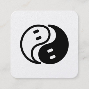 Ghost Yin Yang Fyrkantigt Visitkort