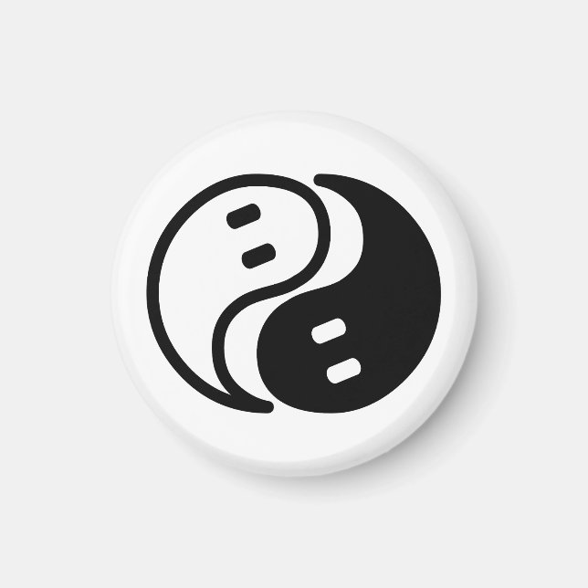 Ghost Yin Yang Magnet (Framsidan)