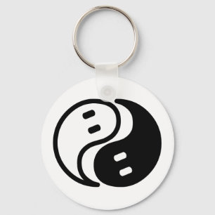 Ghost Yin Yang Nyckelring