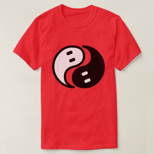Ghost Yin Yang T Shirt (Design framsida)