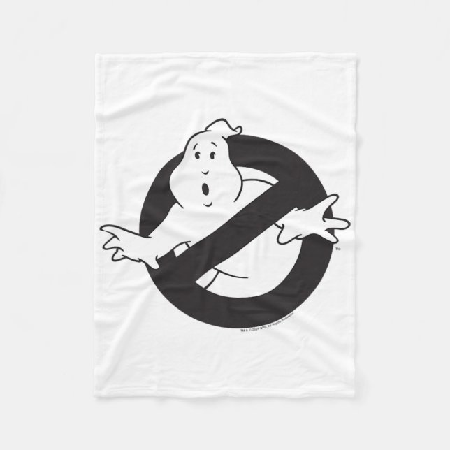 Ghostbusters Frozen Empire Black No Ghost Logotyp Fleecefilt (Framsidan)
