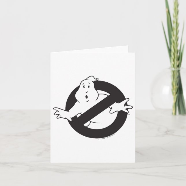 Ghostbusters Frozen Empire Black No Ghost Logotyp Kort (Framsida)