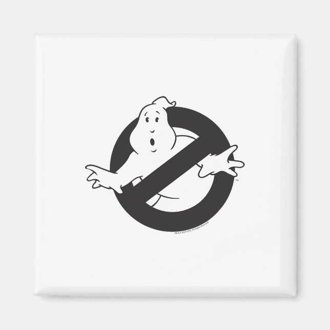 Ghostbusters Frozen Empire Black No Ghost Logotyp Magnet (Framsidan)