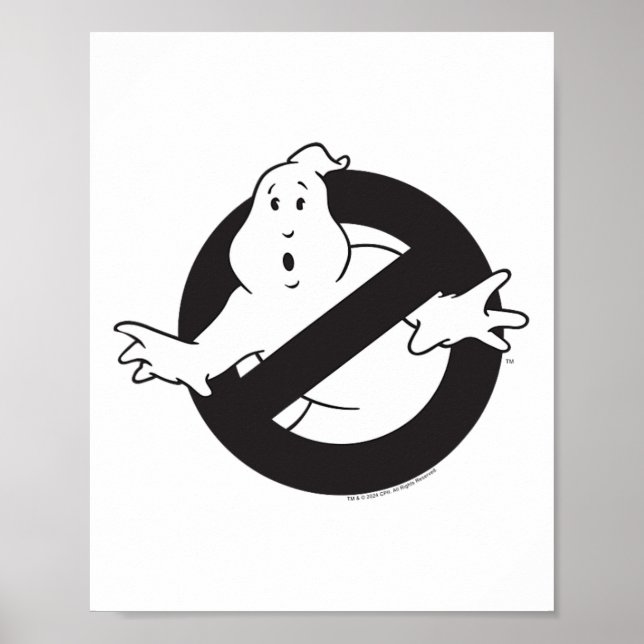Ghostbusters Frozen Empire Black No Ghost Logotyp Poster (Framsidan)
