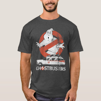 Ghostbusters No Ghost with Ectomobile Retro Movie T Shirt