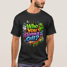 Ghostbusters "Who You Gonna Call" Retro Design T Shirt