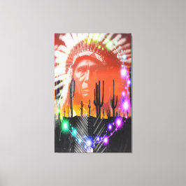 Ghostdansen bland indianer canvastryck