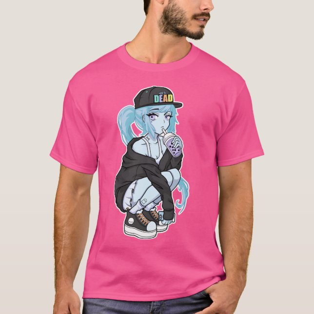 Ghosted Anime Ghost Girl T Shirt (Framsida)