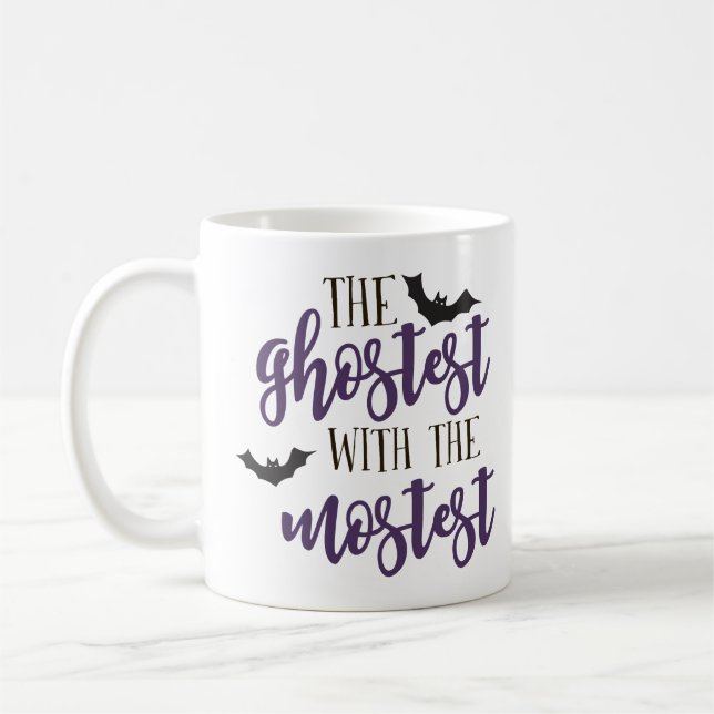 Ghostesten med Mostesten Halloween Kaffemugg (Vänster)
