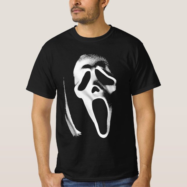 ghostface ansikte Skräm T Shirt (Framsida)