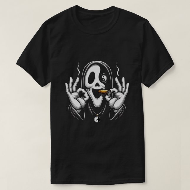 Ghostface Zen – Chill in Chaos T-Shirt (Design framsida)