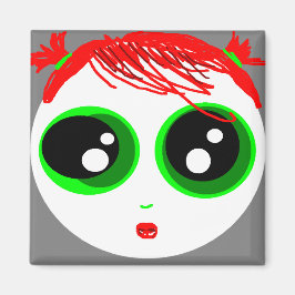 Ghostie Girl Magnet (Grå)