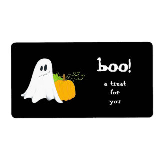 Ghostie ~ Treat Bag-etikett Fraktsedel