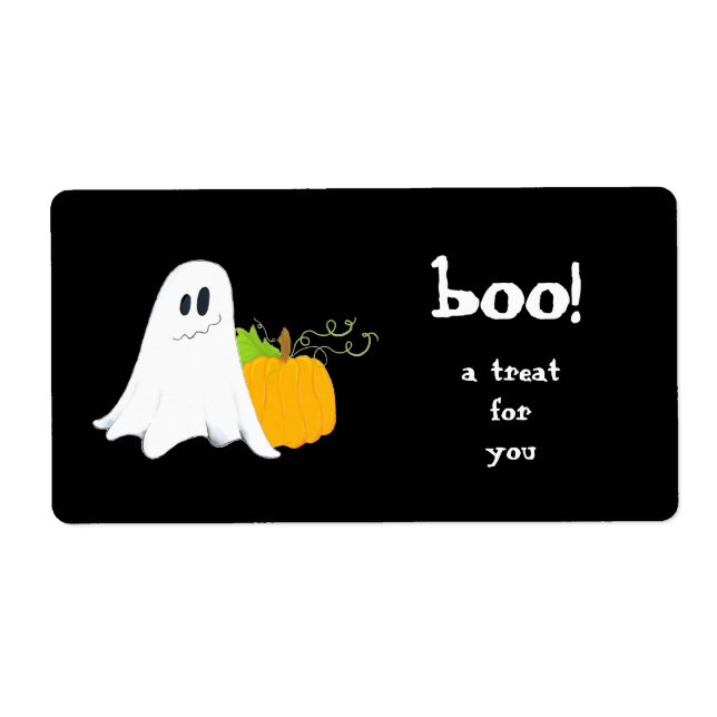 Ghostie ~ Treat Bag-etikett Fraktsedel (Framsidan)