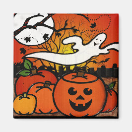 Ghostie Whimsical Halloween Magnet