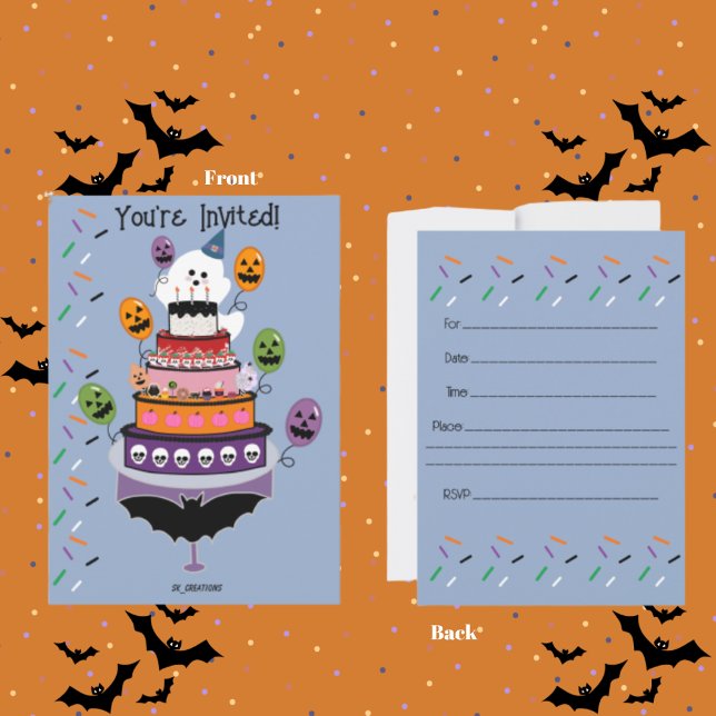 Ghosties Boo Day Firande Inbjudningar (Spooktacular invitation for your boo day party.)