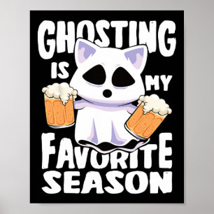 Ghosting är min favoritsäsong Halloween Women Cat Poster