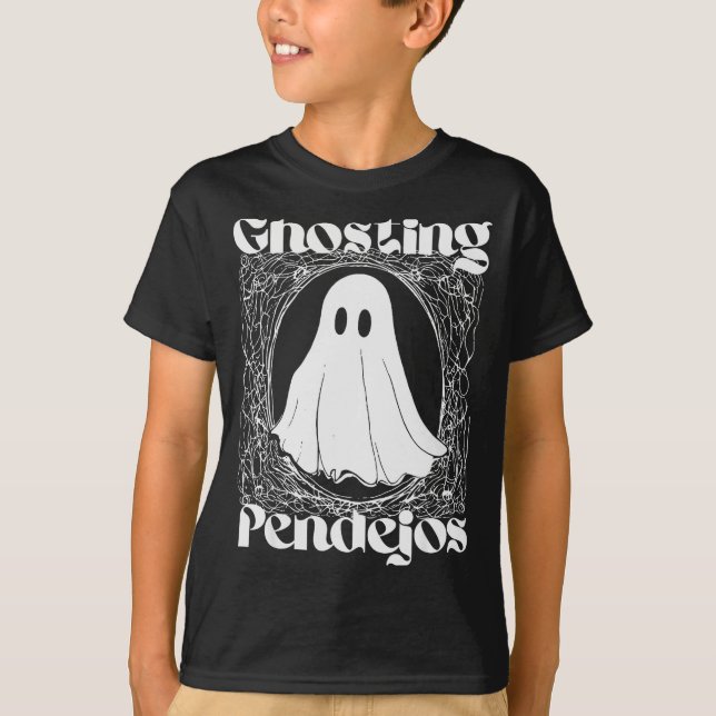 Ghosting Pendejos Funny Mexican Ghost Halloween Hi T Shirt (Framsida)