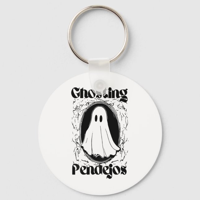 Ghosting Pendejos Funny Mexican Ghost Halloween (o Nyckelring (Framsida)