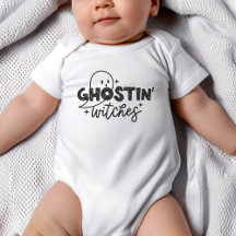 Ghosting Witches Halloween Baby Shirt Bodydräkt