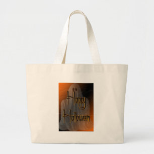 Ghostiskt Happy halloween Bag Jumbo Tygkasse