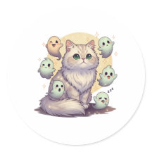 Ghostiskt persiskt - Fluffy Persian Cat Halloween