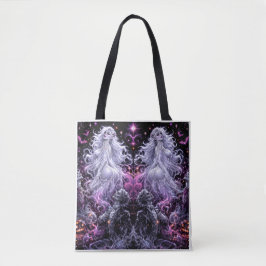 Ghostly Glam Halloween Tote Bag Tygkasse