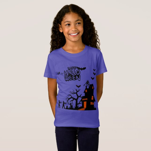 Ghostly Lantern-parad lila T Shirt (Hel framsida)