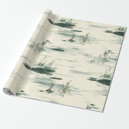 Ghostly Pond Spring Wrapping Paper Presentpapper