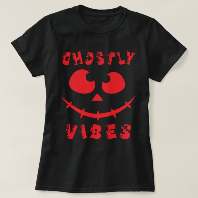 Ghostly Vibes Apparel T Shirt (Design framsida)