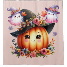 Ghosts and Pumpkin Halloween Design