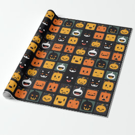 Ghosts and pumpkins emoji on Halloween Presentpapper