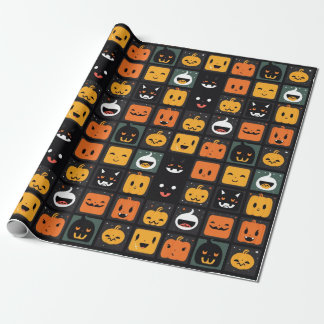 Ghosts and pumpkins emoji on Halloween Presentpapper