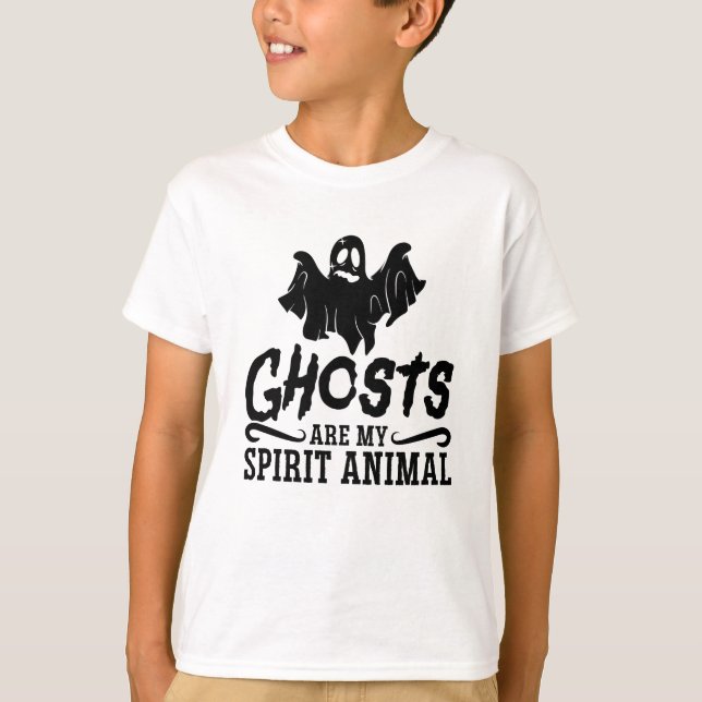 Ghosts Are My Spirit Animal Ghost Hunter Hunting T Shirt (Framsida)
