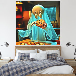 Ghost's Crave for Cookies Canvastryck
