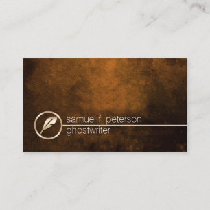 Ghostwriter Guld Pen Nib Icon Publishing Visitkort