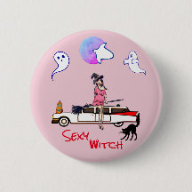 Ghosty Ghost Rosa Halloween Button