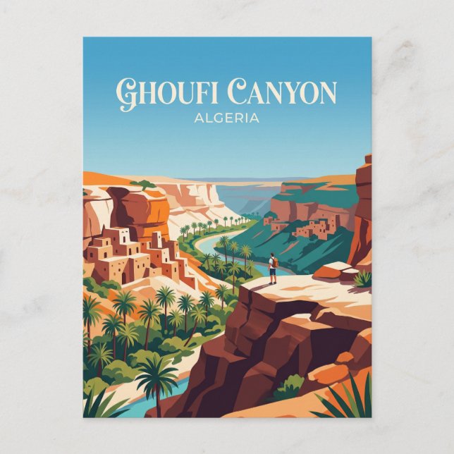 Ghoufikanjonen Algeriet Vykort (Framsida)