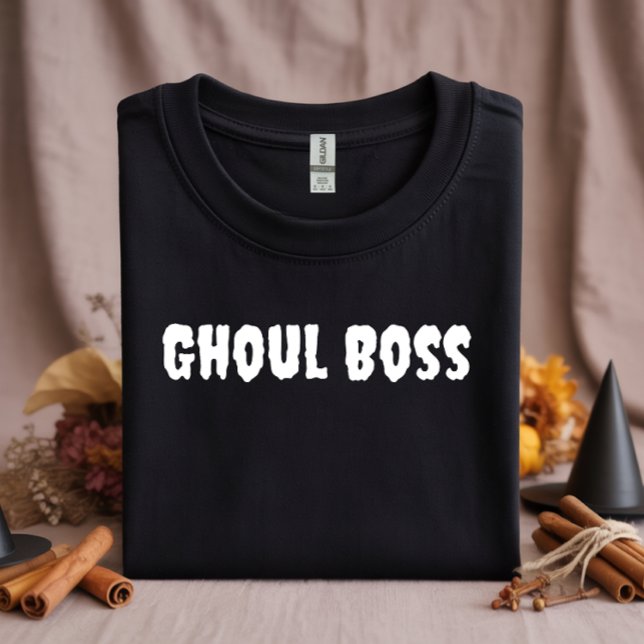 Ghoul Chef white typography halloween T Shirt (Skapare uppladdad)