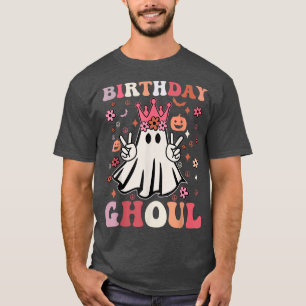 Ghoul Cute Spöken Boo Retro Groovy Flower T Shirt
