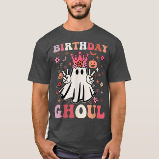 Ghoul Cute Spöken Boo Retro Groovy Flower T Shirt