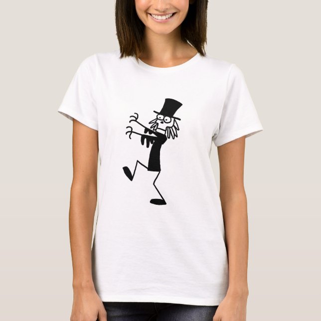 Ghoul för klotter Wizard101 (svarten & vit) Tee (Framsida)