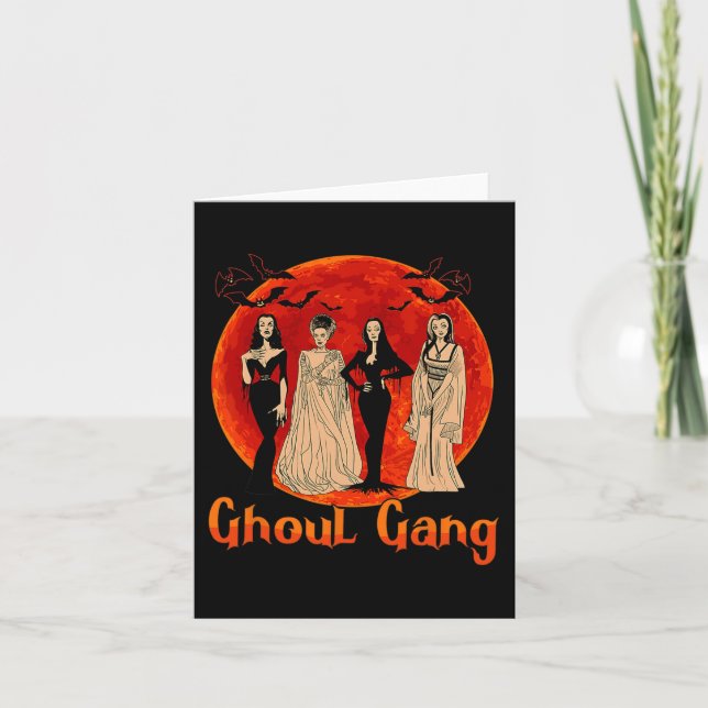 Ghoul Gang Horror Goth Queens Halloween Bride Roli Kort (Framsida)