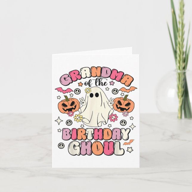 Ghoul Groovy Halloween Gho Kort (Framsida)