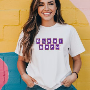 Ghoul Guru orange halloween typografi T Shirt